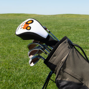 Orange Tractor Design Golf Head Cover