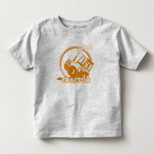 Orange Tractor Farm Machinery Toddler T-shirt