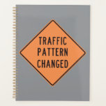 Orange Traffic Pattern Changed Road Warning Sign Planner<br><div class="desc">Organize your new routine with this traffic pattern changed spiral planner. The cover features a striking reproduction of a road construction sign, making it the ideal notebook for project managers, students, or anyone navigating a busy schedule. With its professional yet edgy orange diamond design, this planner is a great way...</div>