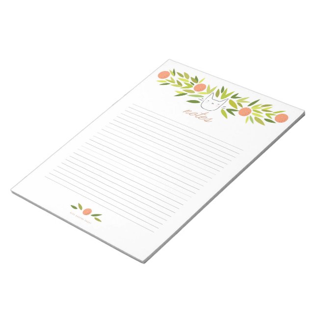 Orange Tree Cat XL Notepad (Angled)
