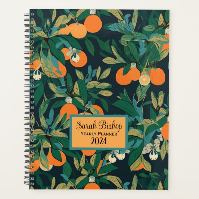 Orange Tree Custom Yearly Planner Hardcover (Front)