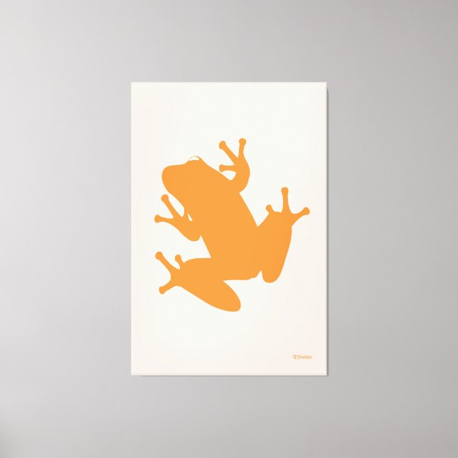 Orange Tree Frog Gallery Wrap Canvas Print (Front)
