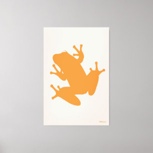 Orange Tree Frog Gallery Wrap Canvas Print