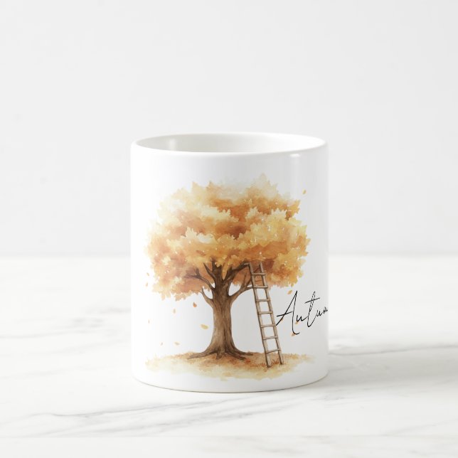 Orange Tree Leaves Ladder Coffee Mug (Center)