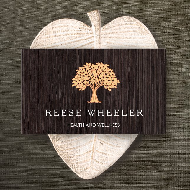 Orange Tree Logo Lifestyle Coach Holistic Health Business Card (Creator Uploaded)