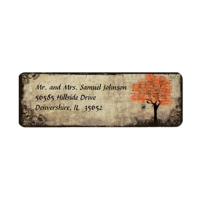 Orange Tree Return Address Label (Front)