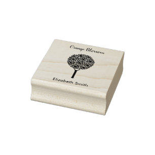 Orange Tree Rubber Stamp