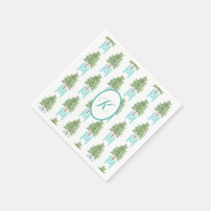 Orange tree Topiary Chinoiserie   Napkin