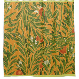 Orange Tree Vintage Wallpaper Pattern Art Nouveau