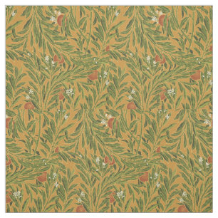 Orange Tree Vintage Wallpaper Pattern Art Nouveau Fabric