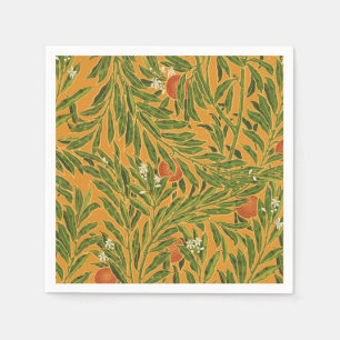 Orange Tree Vintage Wallpaper Pattern Art Nouveau Napkin