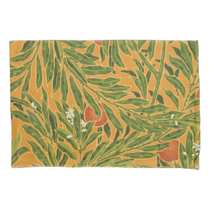 Orange Tree Vintage Wallpaper Pattern Art Nouveau Pillowcase
