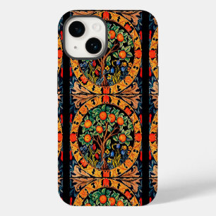 ORANGE TREE WITH GREEN LEAVES,FLOWERS iPhone 14 CASE