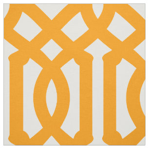 Orange Trellis Large Scale Fabric