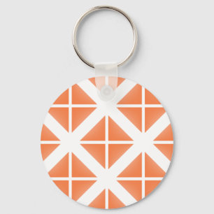 Orange Trendy Triangle Pattern Keychain