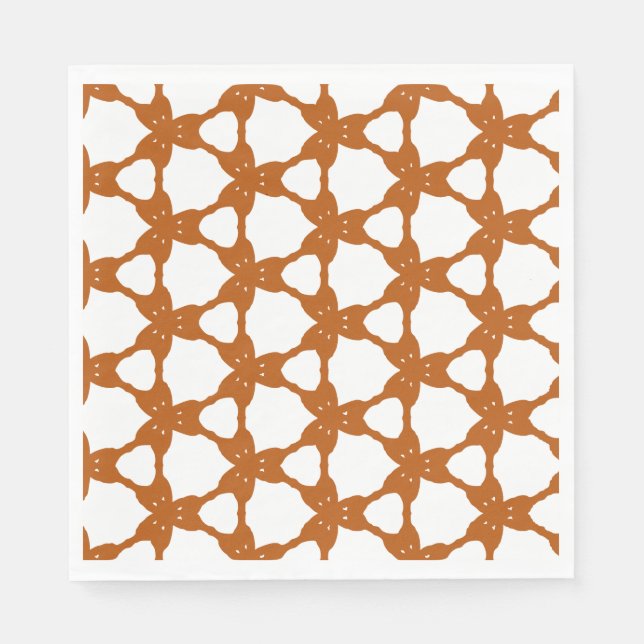 Orange Triangle Pattern Napkin (Front)