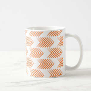 Orange Tribal Arrow Pattern Coffee Mug