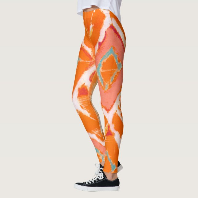 Orange Tribal II Leggings (Left)
