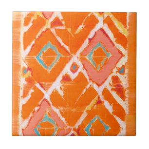 Orange Tribal II Tile
