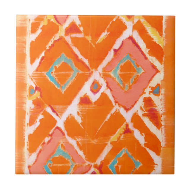 Orange Tribal II Tile (Front)