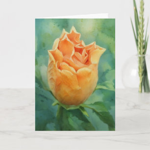 Orange Tropical Flower Art Note Card