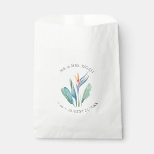 Orange Tropical Flower Favour Bag