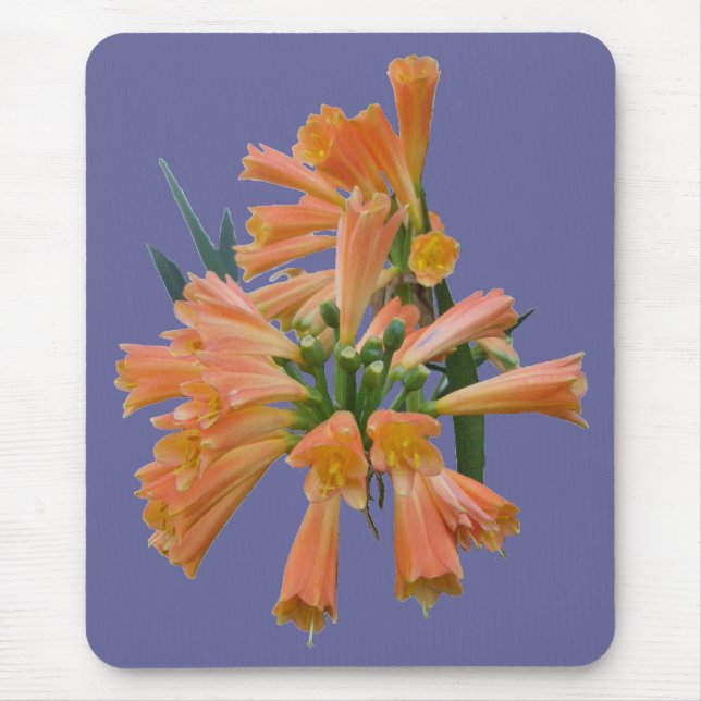 Orange Tropical Flower Mousepad (Front)