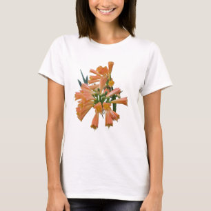 Orange Tropical Flower Spaghetti T-Shirt