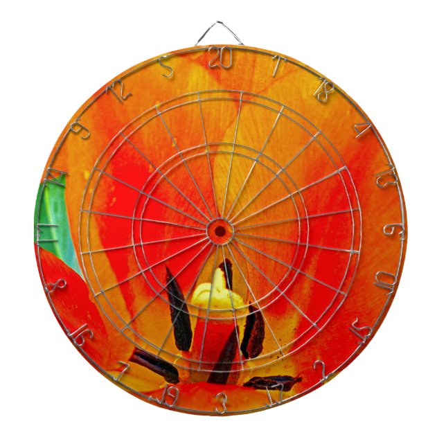 Orange Tulip Dartboard (Front)