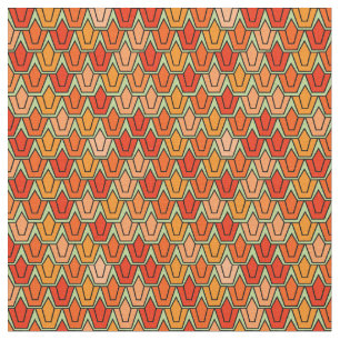 Orange Tulip Field Fabric