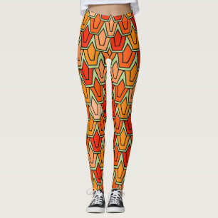 Orange Tulip Field  Leggings