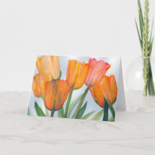 Orange Tulip Greeting Card