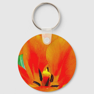 Orange Tulip Keychain