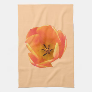 Orange Tulip Kitchen Towel