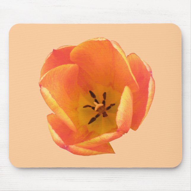 Orange Tulip Mousepad (Front)