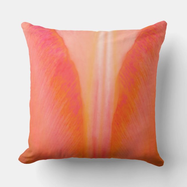 Orange Tulip Outdoor Pillow (Front)