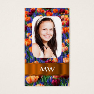 Orange tulip personalized photo