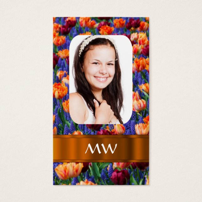 Orange tulip personalized photo (Front)