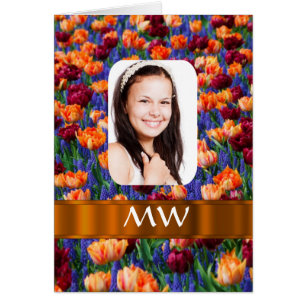 Orange tulip personalized photo