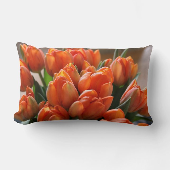 Orange Tulip Pillow (Front)