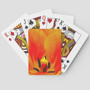 Orange Tulip Playing Cards