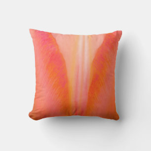 Orange Tulip Throw Pillow