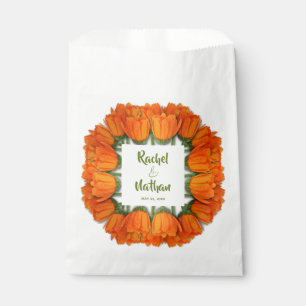 Orange Tulips Bridal Shower Favour Bag