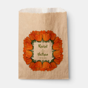 Orange Tulips Bridal Shower Kraft Favour Bag