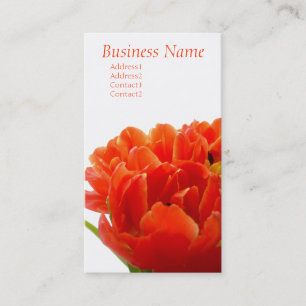 Orange Tulips Business Cards