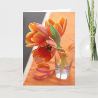 Orange Tulips Card