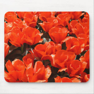 Orange tulips mouse pad