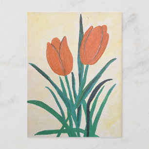 Orange Tulips  Postcard