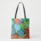 Orange/Turquoise Abstract Tote