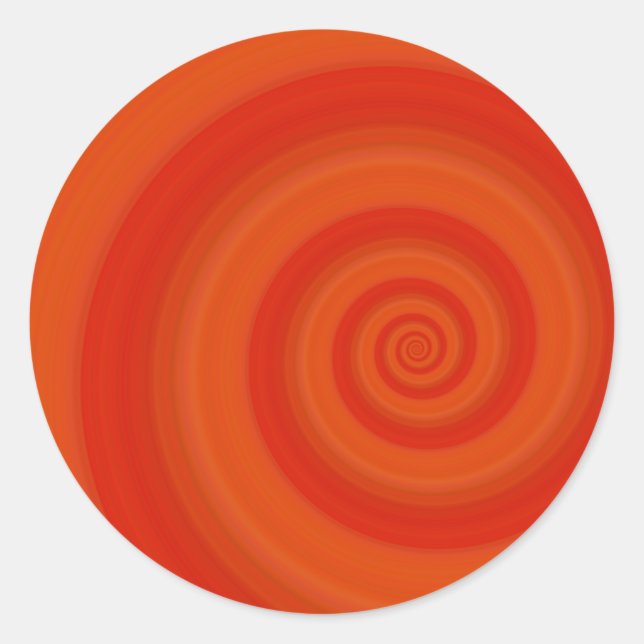 Orange Twist Classic Round Sticker (Front)